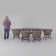 Arlend 6 - Person Metal Patio Dining Set with Rectangular Table , Cushions Included