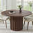 Solid Wood Dining Table Round Pedestal Kitchen Table-137385668-137385669