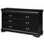 Commode 6 tiroirs Louis Philippe, finition noire-1839277373