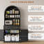 70 po de hauteur avec garde-manger arqué, armoires de rangement modernes avec tablettes ouvertes-1015314441