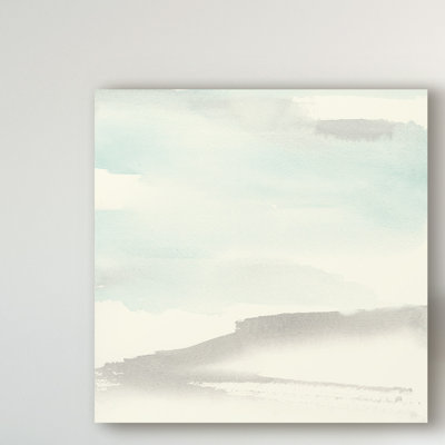 « bleu azur ii », reproduction de peinture à l’aquarelle sur toile tendue