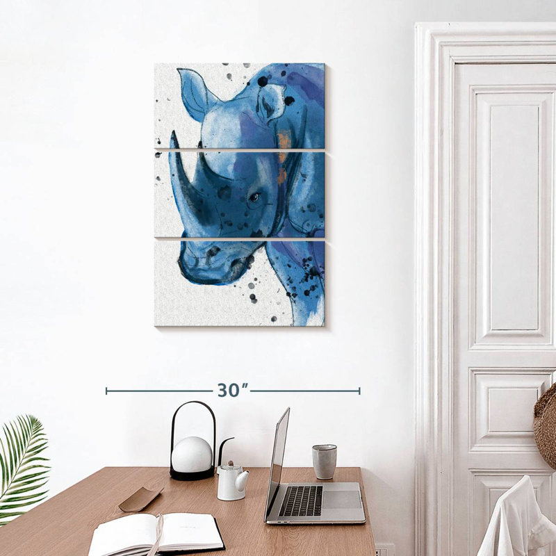 Rhinocéros bleu ronce, H 32 po x l 20 po
