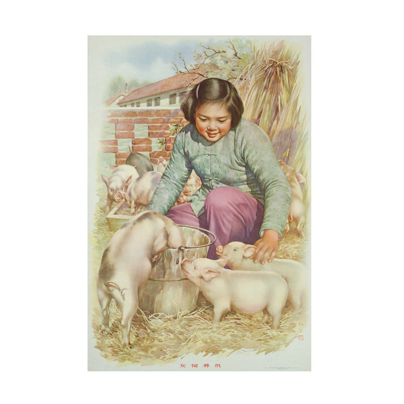 Reproduction de cochon, école de chinois, reproductrice de cochon, H 19 po x l 12 po
