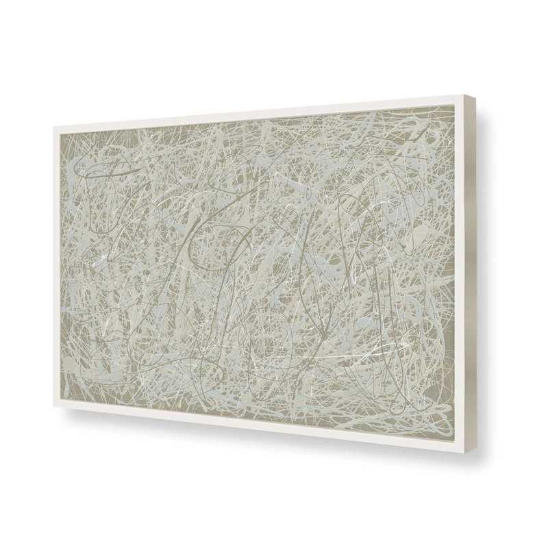 Abstract Sandstorm Print, 13'' H x 17'' W, Open Corner Framed, Opaque White