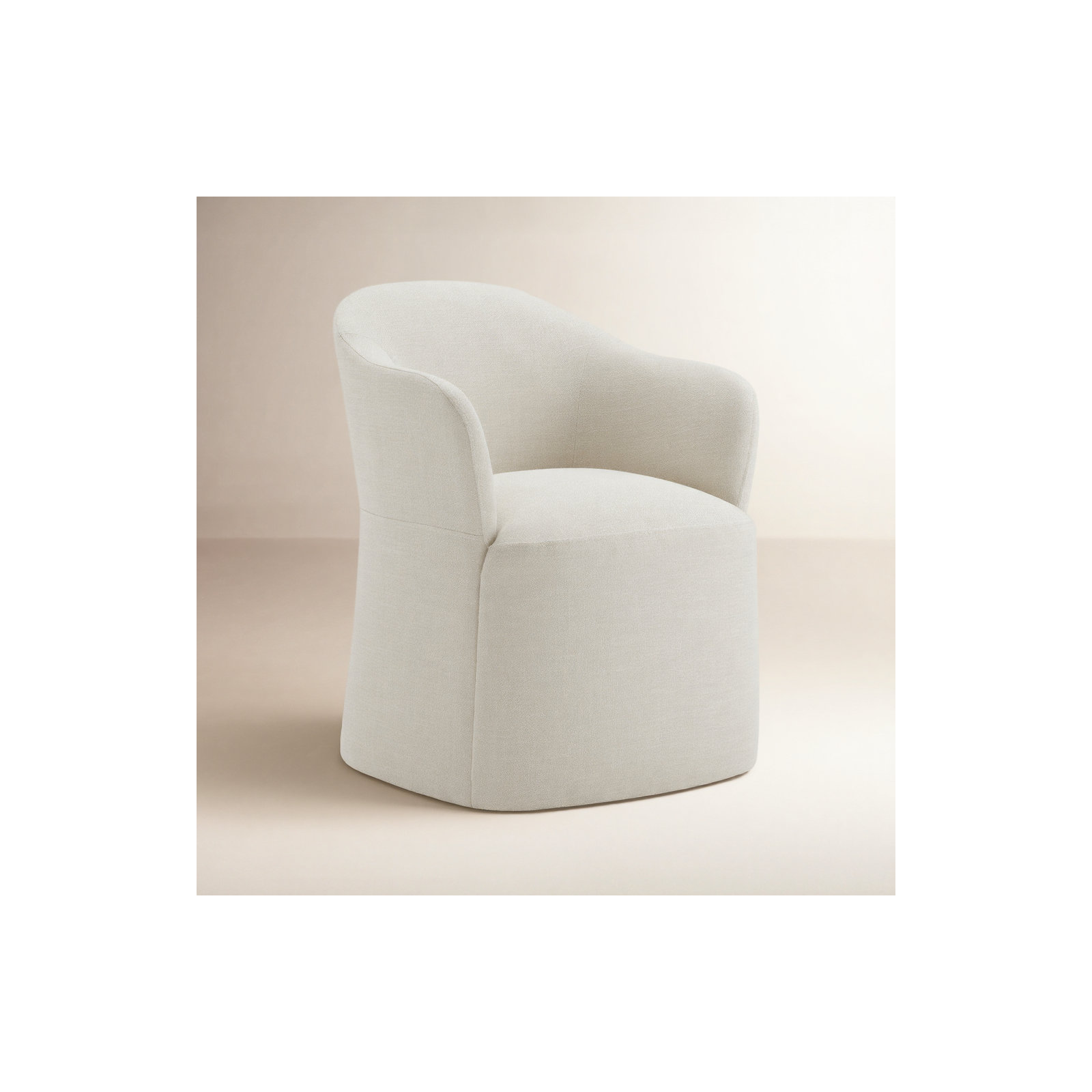 Janina Upholstered Arm Chair, Effie Linen Performance Linen