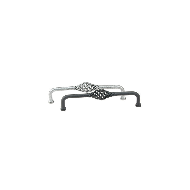 Emtek Wrought Steel Lafayette Cabinet Pull 3" Centre-to-Centre, Flat Black