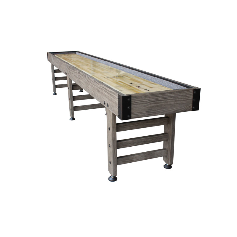 Saybrook Shuffleboard Table, Weathered Midnight Charcoal Gray, 16'