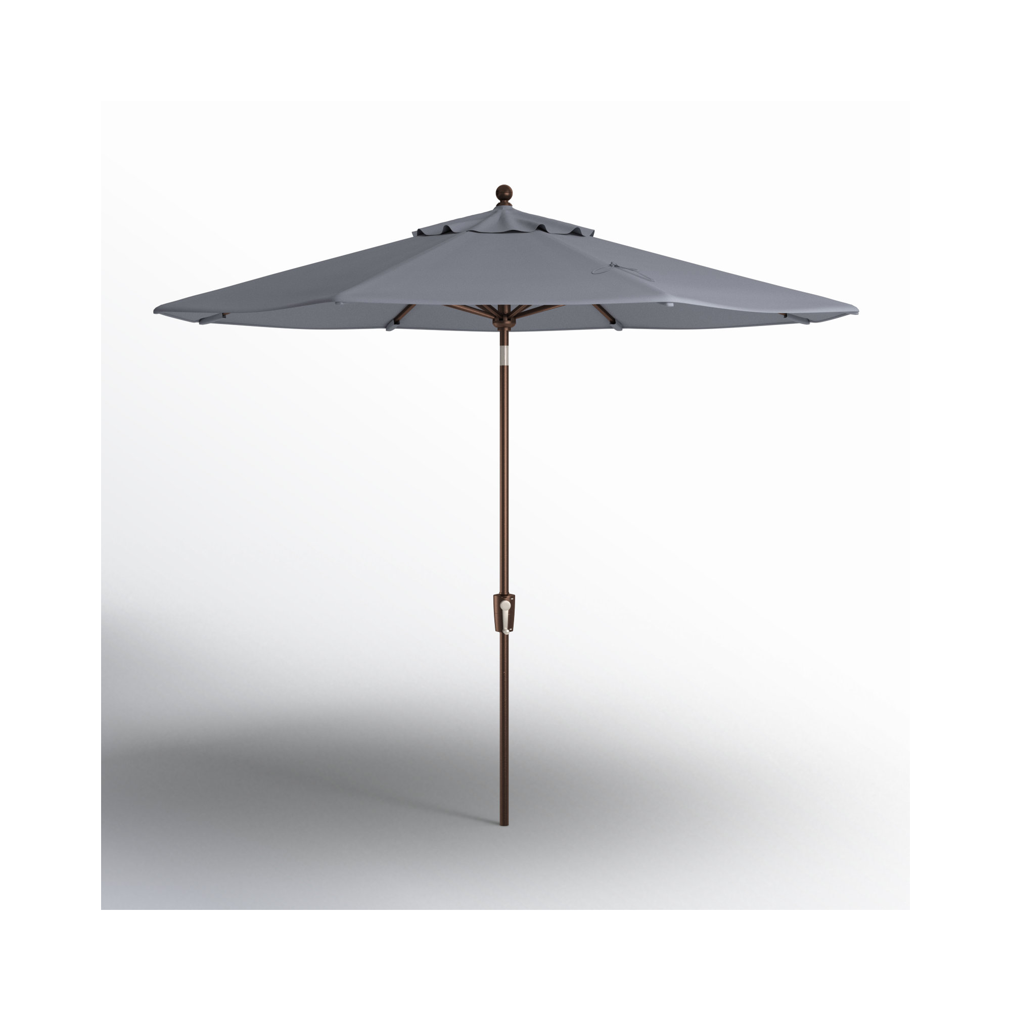 Canela 108'' Market Sunbrella® Umbrella, Canvas Charcoal Sunbrella® Canvas, Bronze