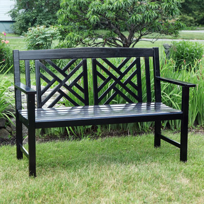 Fretwork Wooden Garden Bench by Lark Manor