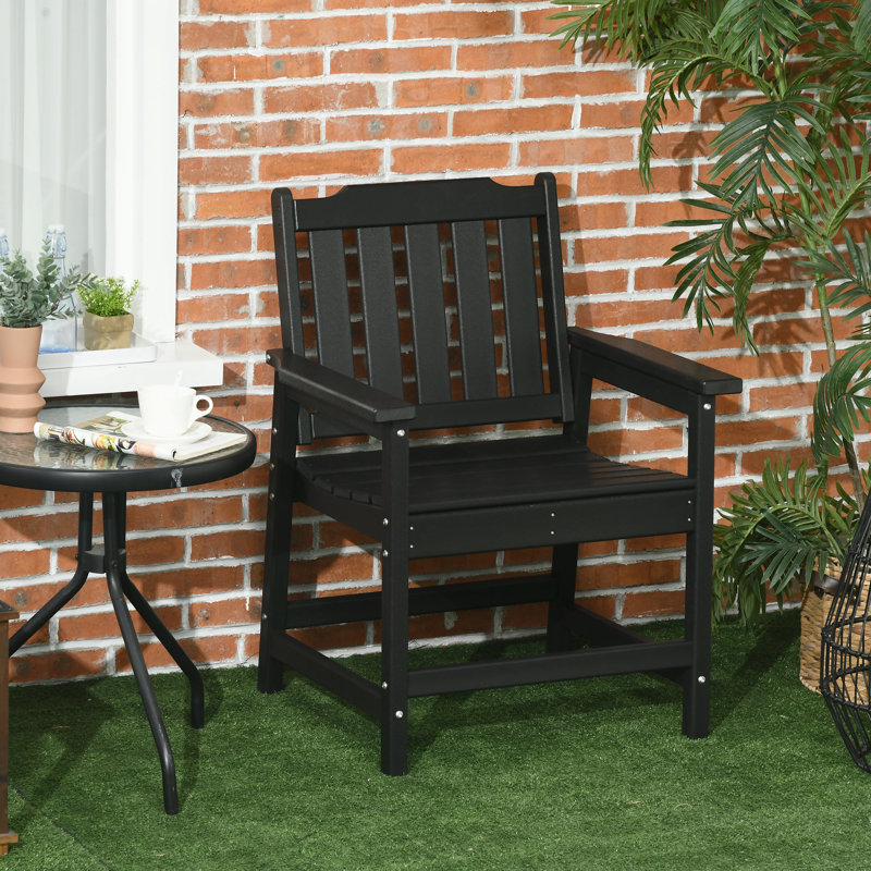 Chaise de patio empilable, Noir, noir, noir, noir