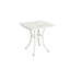 Ensemble bistro en fonte d'aluminium antirouille 3 pièces - 2 chaises confortables et 1 table avec coussin blanc pour les espaces extérieurs