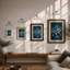 Lotus in Starlight Botanical - Framed Print-660005442-660005446