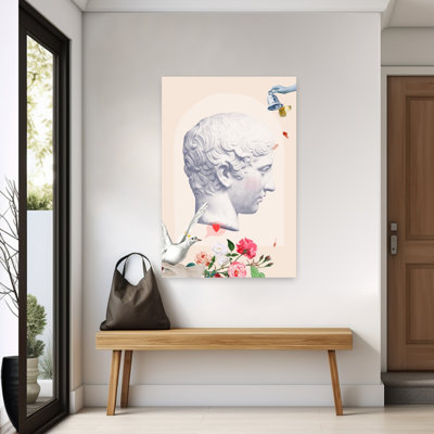 Dreamy Classical Romance Dreamy Elegant Romantic Rose Architecture Landscape Wall Art Print 1 Piece Wrapped Canvas Wall Art
