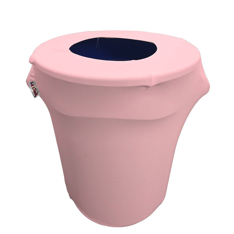 Housse pour poubelle extensible en élasthanne, Rose clair