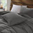 3PCS Full/Queen Waffle Washed Duvet Set