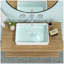 Lavabo de salle de bain vasque rectangulaire en céramique blanche 24 po x 16 po