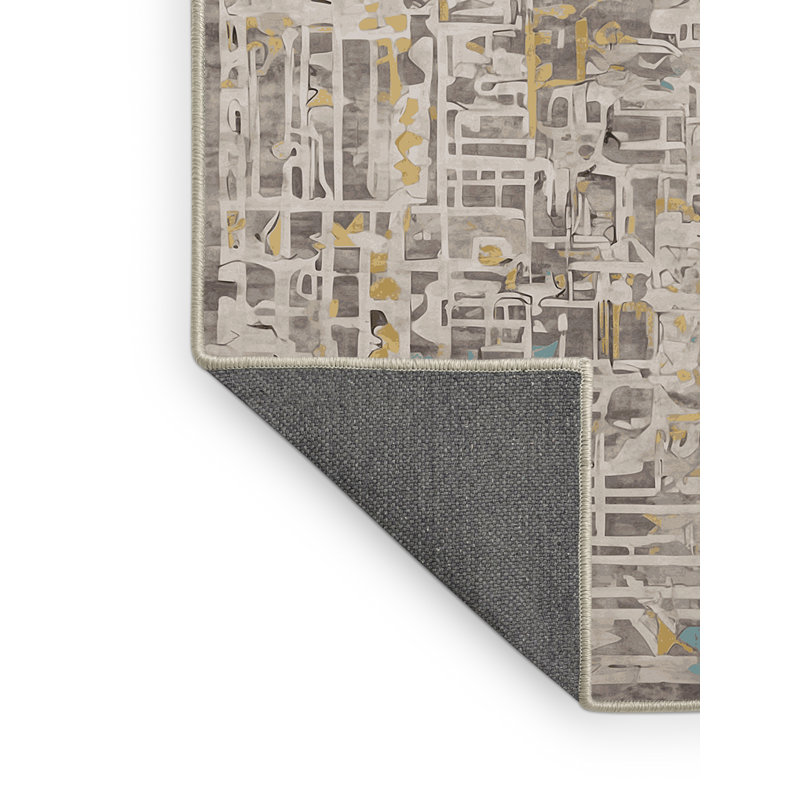 Tapis beige soyeux et moelleux, Rectangle 2' x 3'