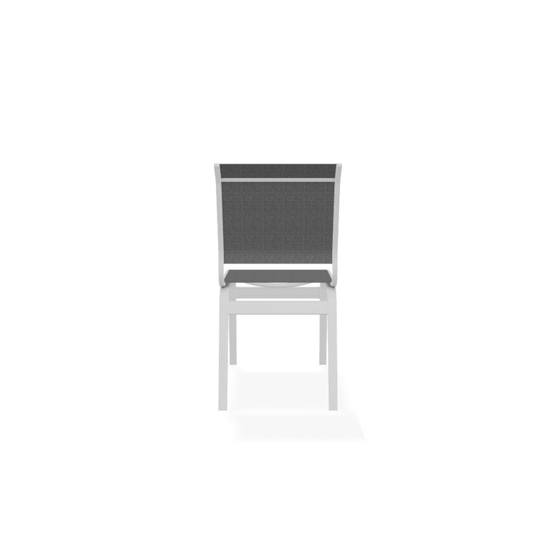 Chaise d'appoint de salle à manger Hiraku, Titane Sunbrella®, Blanc texturé