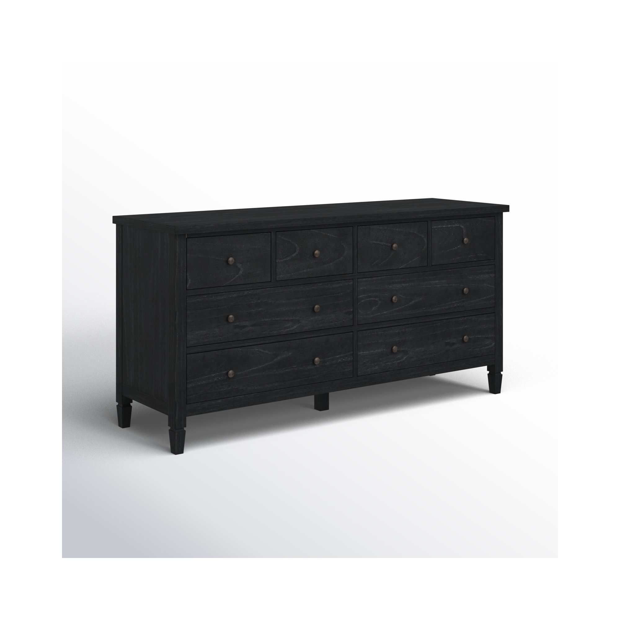 Charleston 8 - Drawer Dresser, Washed Black