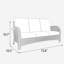 184.9cm Wide Metal Patio Sofa with Cushions-46357876-46357875
