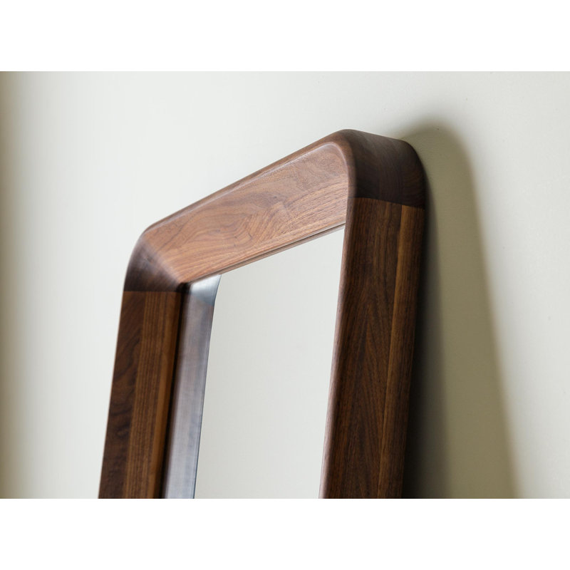Simple Mirror, Dark Brown Wood