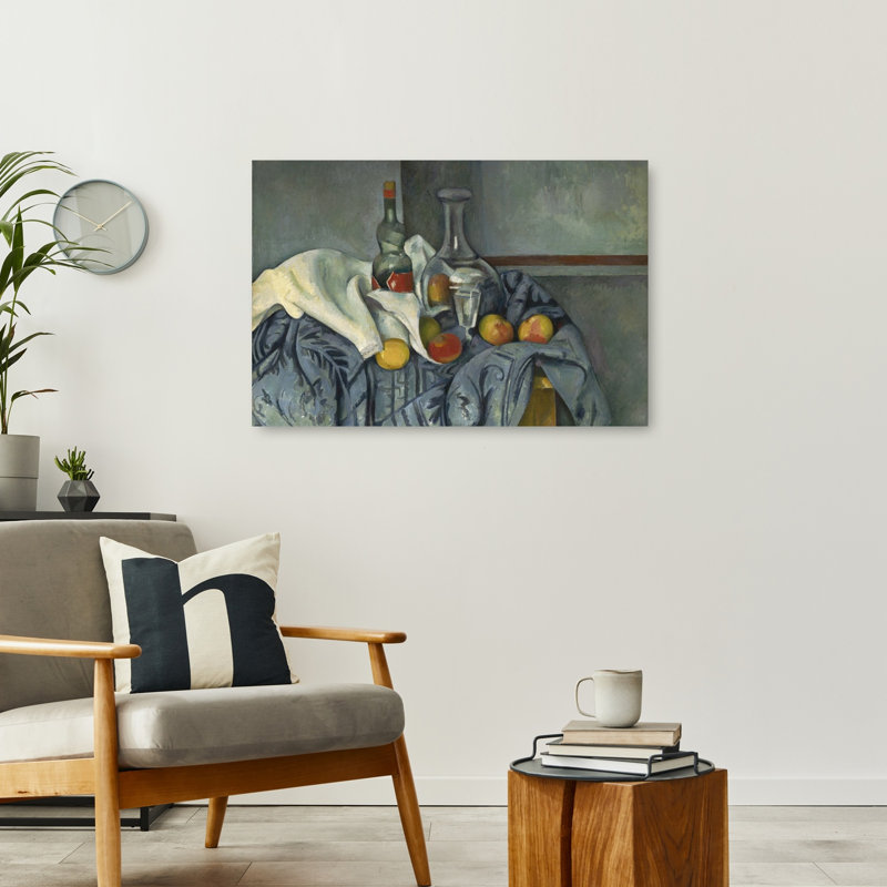 The Peppermint Bottle, 1893-95 Abstract Contemporary Fruit Wall Art Print by Paul Cezanne - Wrapped Canvas Print