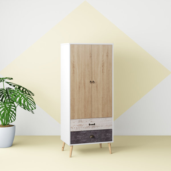 Mistana Arkins 2 Door Wardrobe & Reviews | Wayfair.co.uk