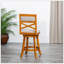 Tabouret pivotant à dossier en X en cuir français, pour plus de confort et de style-782778764-782778766