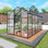 Serre en polycarbonate à effet de serre en aluminium à hauteur de gain nouvellement commercialisée