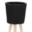 S/2 10/12" Ridged Planter W/ Wood Legs