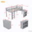 Lit mezzanine simple avec bureau-109016200