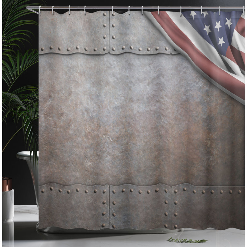 Shower Curtain with Hooks Included, 75"H x 69"W