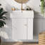 Meuble-lavabo flottant moderne de 21,6 po avec lavabo en céramique - parfait pour les petites salles de bain