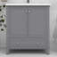 Meuble-lavabo de 30 po avec lavabo, armoire combinée avec portes et tiroir, cadre solide et panneau de fibres à densité moyenne de 30 po-114244356