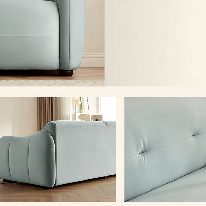 A Simple And Modern Sofa Suitable For Small-sized, Light Blue