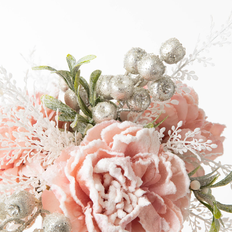 Snow Princess Peony Floral Arrangements in Pot