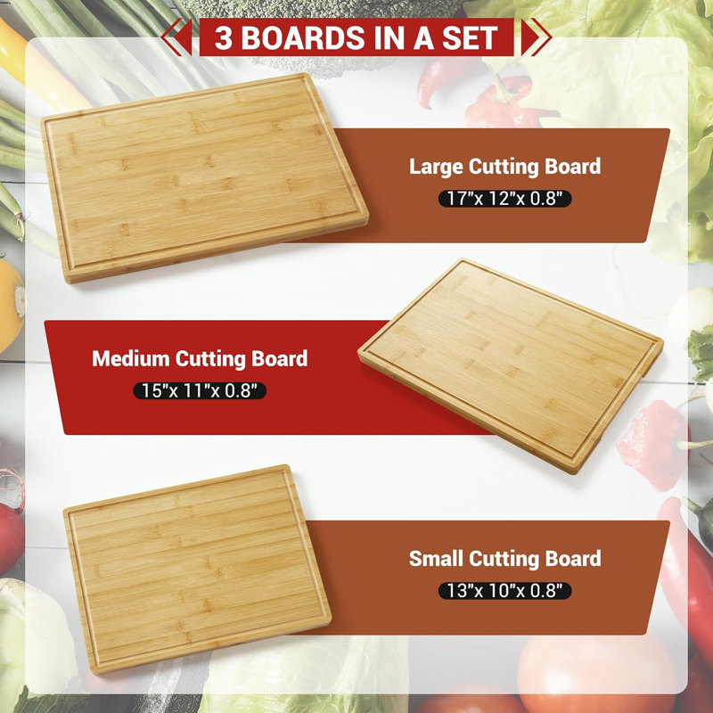 Ensemble de 3 planches à découper en bois avec support

Planches à découper
