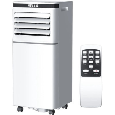 Climatiseur portatif 10 000 BTU avec télécommande ACL, déshumidificateur ultra silencieux, refroidissant 450 pieds carrés, minuterie 24H, protection antigel, pour chambre à coucher, salon, appartement, garage