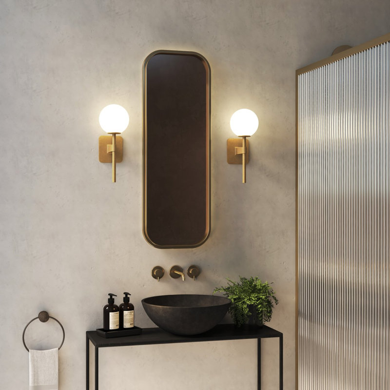 Tacoma 1 - Light Wallchiere, Matte Black, 15.7" H x 4.33" W x 5" D, Cylinder
