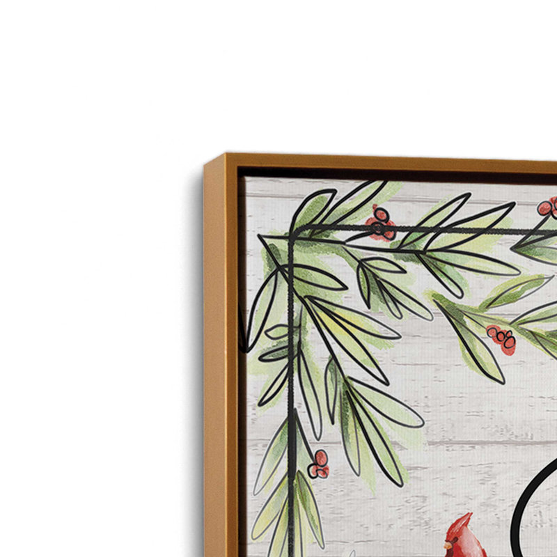 «Joy to the world» par Dogwood, L 36 x H 24, Doré, Toile avec cadre