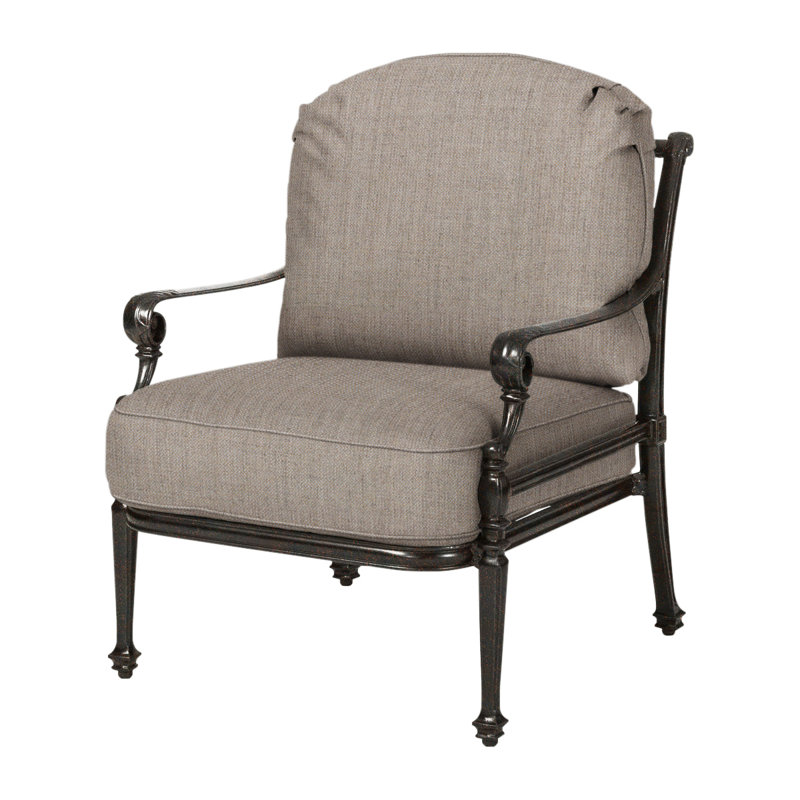 Grand Terrace Cushion Lounge Chair, Cast Ash Sunbrella® Plainweave, Desert Bronze