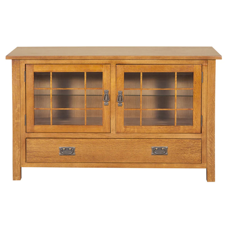 Winnie Unfinished TV Stand for TVs up to 55", Light Oak