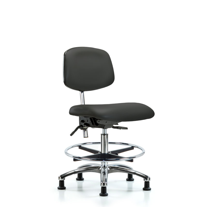 Chaise de dessinateur ergonomique Louise, Anthracite, Patins, Inclus