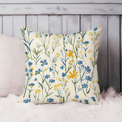 Botanical Wildflower Elegance I Pillow Cover
