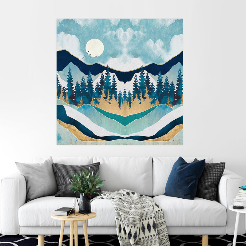 Abstract Mountains Peel & Stick Abstract Border, 48" L x 48" W