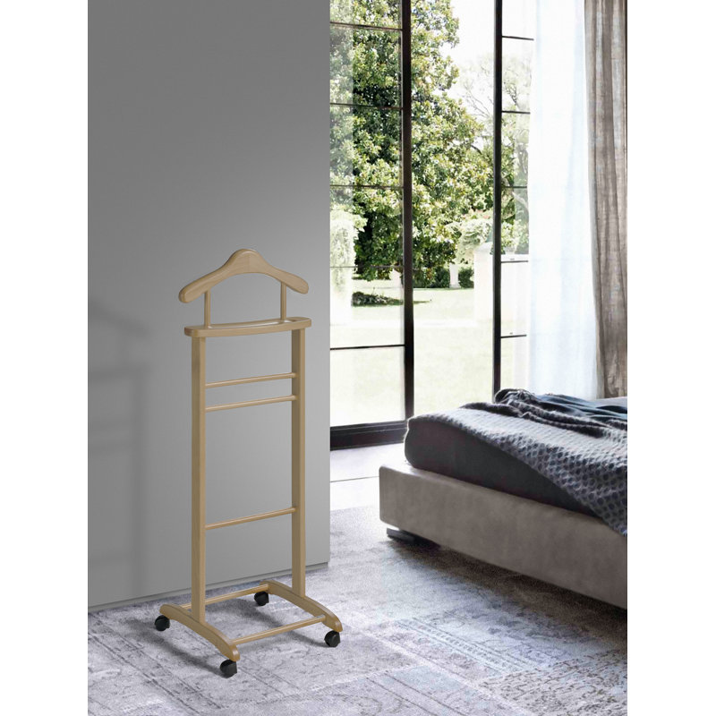 Ahearn Freestanding Valet Stand, Oak
