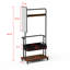 Porte-manteau roulant industriel de 170 cm de hauteur avec miroir et panier de rangement, organisateur d'entrée autoportant-2140360989