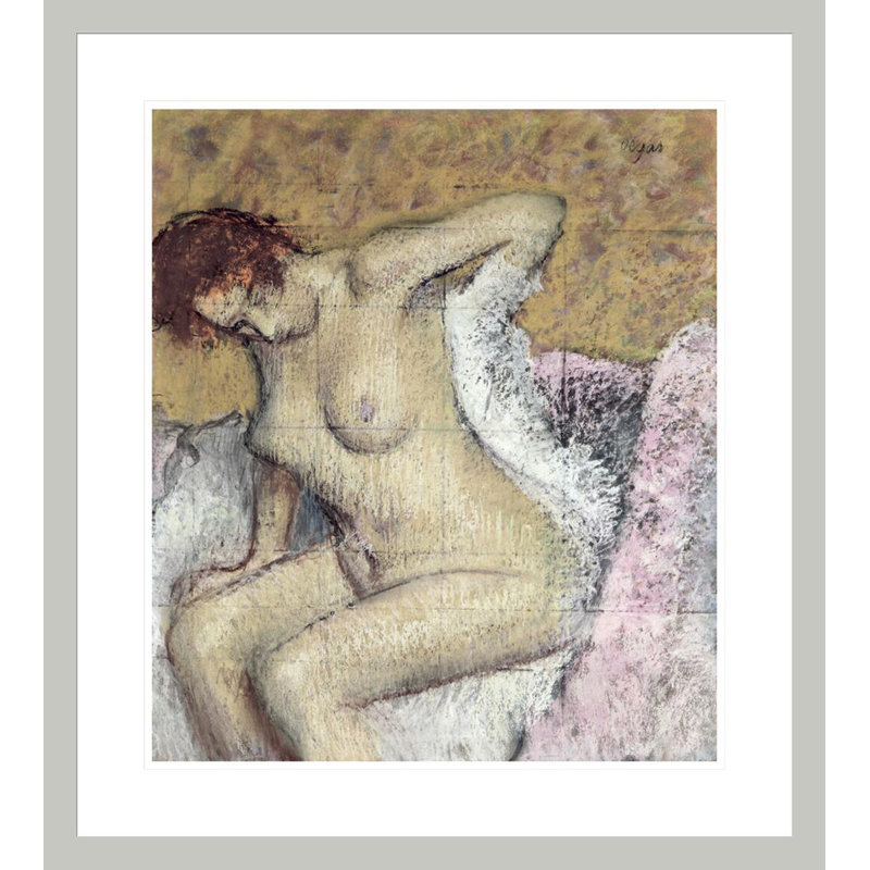 «After the Bath» par Edgar Degas, impression giclée sur cadre, H 26,13 po x l 23,5 po
