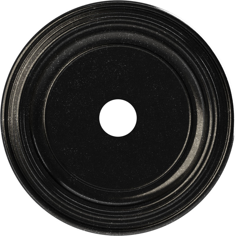 Traditional Traditional Thermoformed PVC Ceiling Medallion, Textured Metallic Galaxy, 22" H x 22" W x 1.5" D