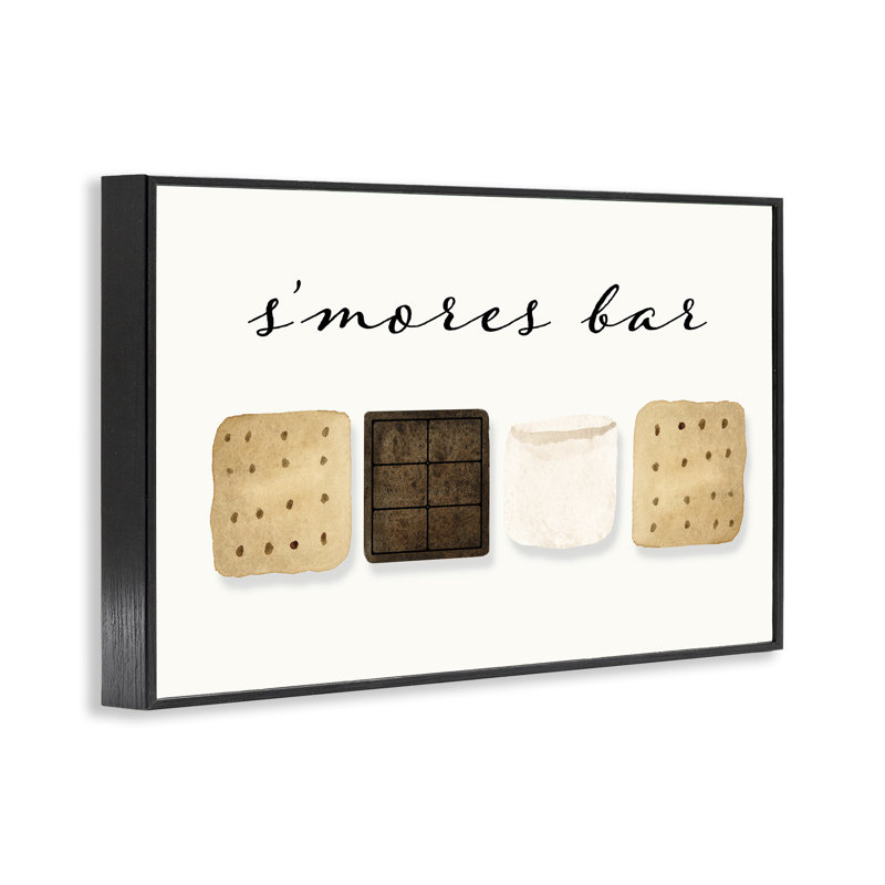 «S'mores Bar Ingredients» par Corrine Rose Design, Giclée encadrée noir minuit, H 16 po x l 24 po